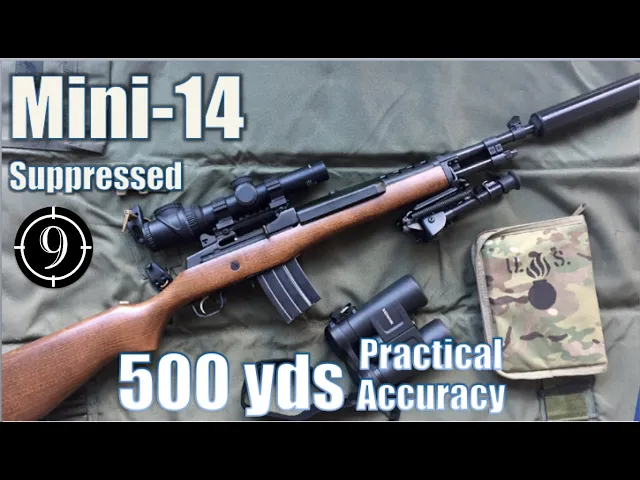 mini 14 suppressed to 500yds: practical accuracy (pubg mode,with trijicon 1-6x accupoint mildot